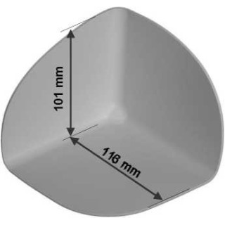 S-Corner PVC 90° Coltar interior PVC